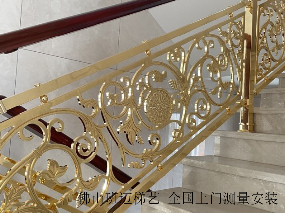 内蒙古纯铜雕刻铜楼梯来图定制,铜楼梯