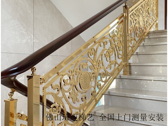 北京玫瑰金铜楼梯设计,铜楼梯