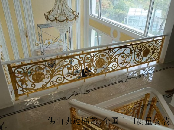 青海纯铜精雕铜楼梯效果图,铜楼梯