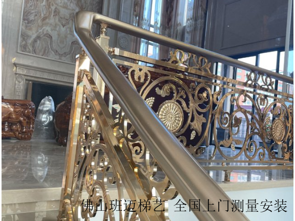 河南法式铜楼梯定制厂家,铜楼梯