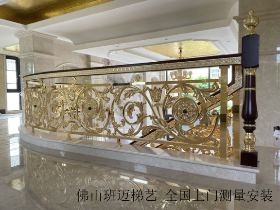 北京酒店铜楼梯全国上门测量,铜楼梯