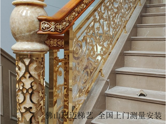 湖南铜板雕花铜楼梯定制,铜楼梯
