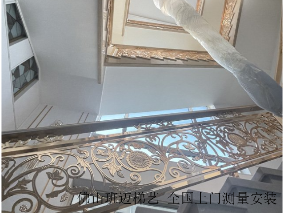 陕西铜板雕刻铜楼梯图片,铜楼梯