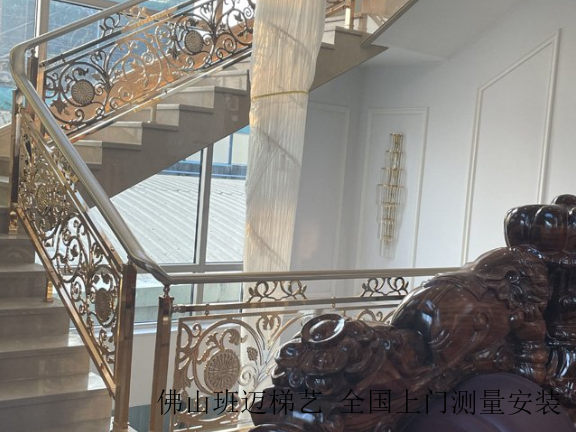 广东玫瑰金铜楼梯栏杆,铜楼梯