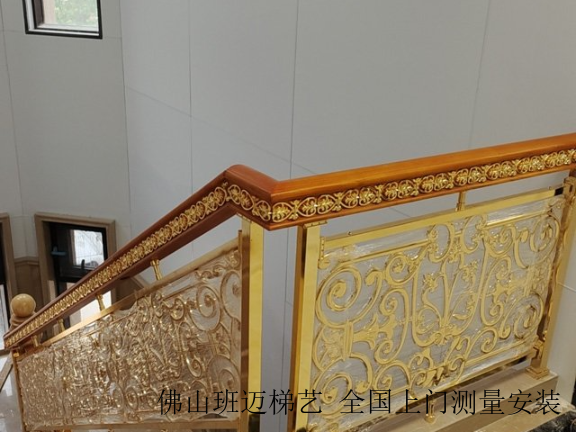 江苏纯铜雕刻铜楼梯价格,铜楼梯