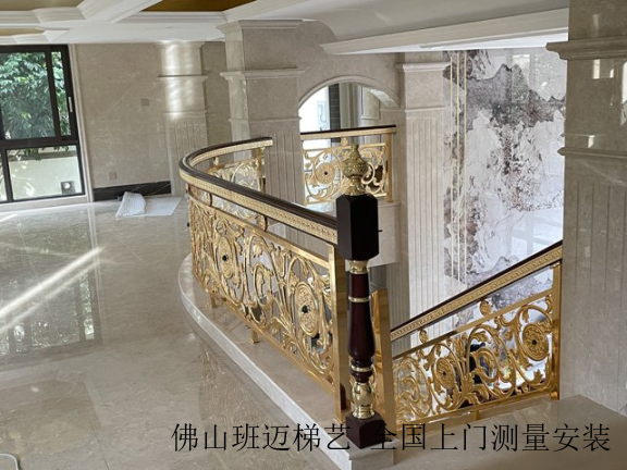 浙江新中式铜楼梯护栏,铜楼梯