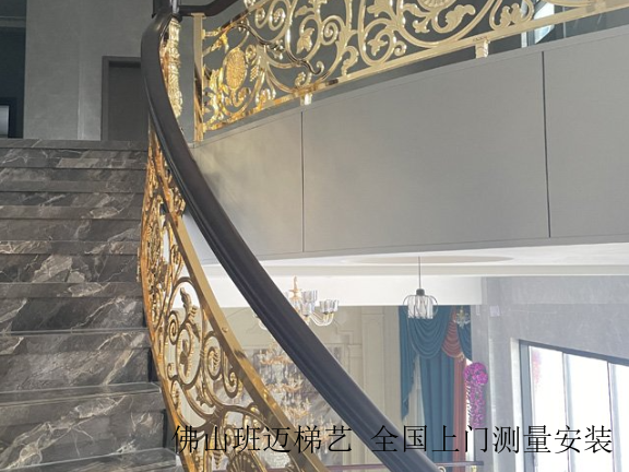 贵州酒店铜楼梯来图定制,铜楼梯