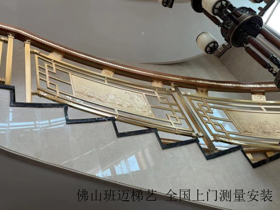 广东铜板精雕铜楼梯,铜楼梯