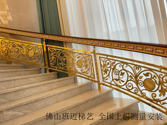 湖南纯铜雕刻铜楼梯护栏,铜楼梯
