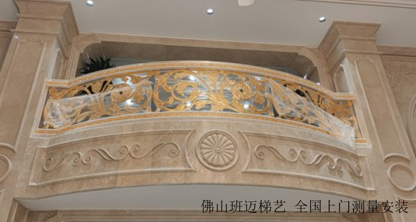 新疆铜板雕刻铜楼梯扶手图片 佛山市禅城区班迈五金制品供应