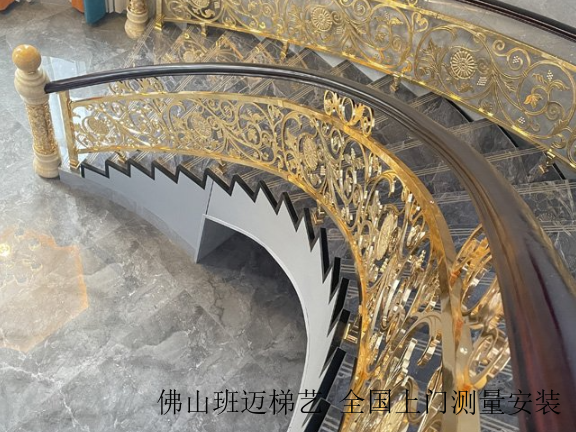 吉林中式铜楼梯厂家,铜楼梯