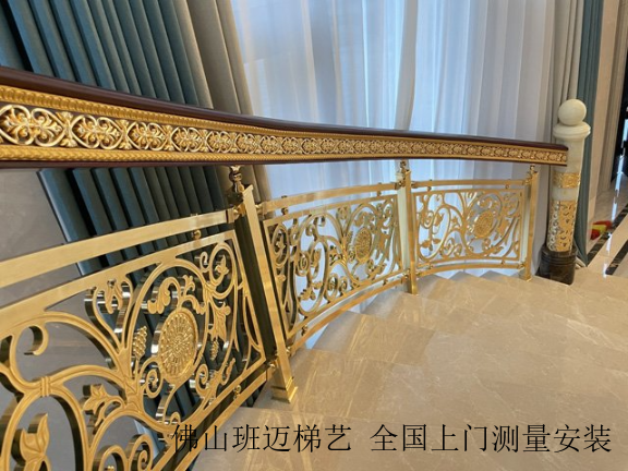 宁夏欧式铜楼梯效果图,铜楼梯