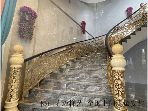 北京别墅铜楼梯每米多少价位,铜楼梯