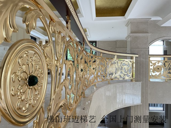 上海铜板雕刻铜楼梯定制