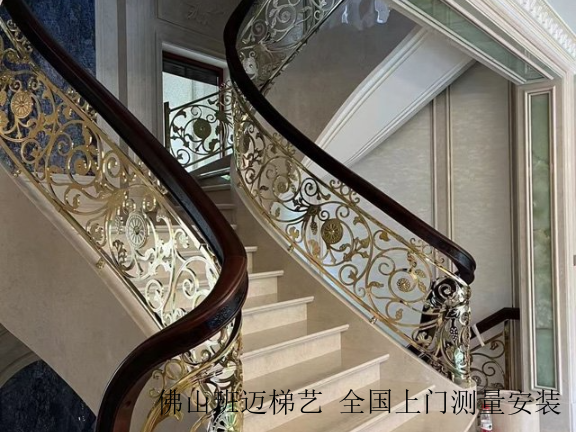 安徽酒店铜楼梯设计,铜楼梯