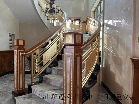 上海镀金铜楼梯图片 佛山市禅城区班迈五金制品供应