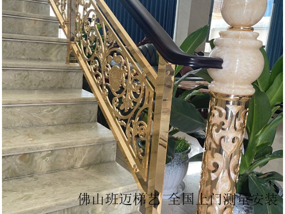 上海镀铜铜楼梯栏杆,铜楼梯
