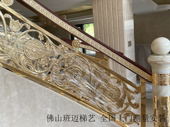 北京弧形铜楼梯效果图 佛山市禅城区班迈五金制品供应