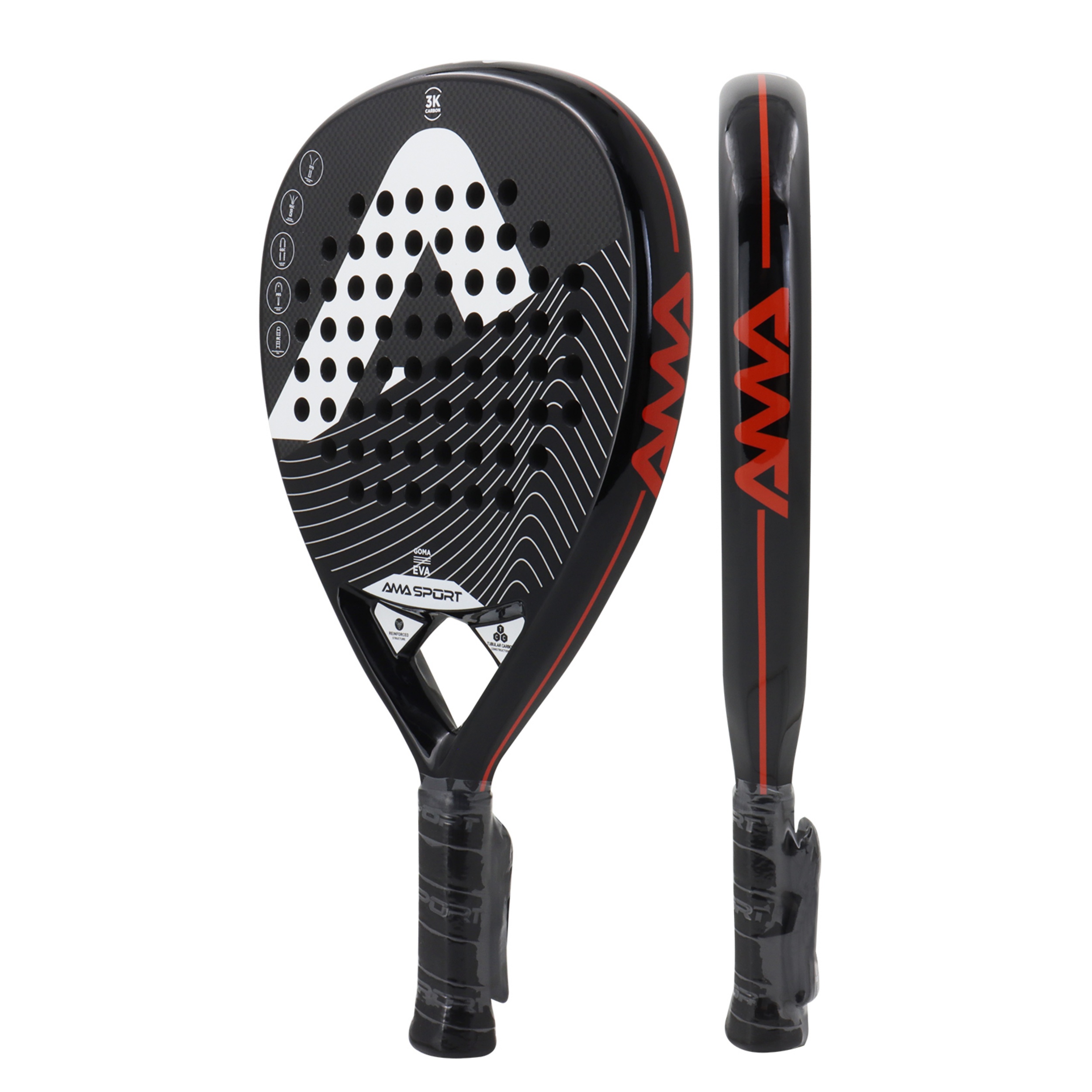 3K Carbon Fiber Padel Rackets