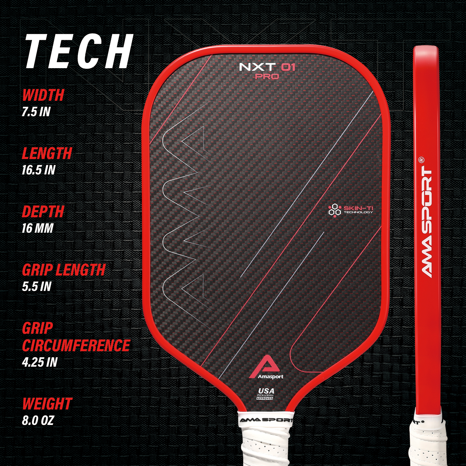 PCR-ASkinTiPA015-16RED-Ama Sport