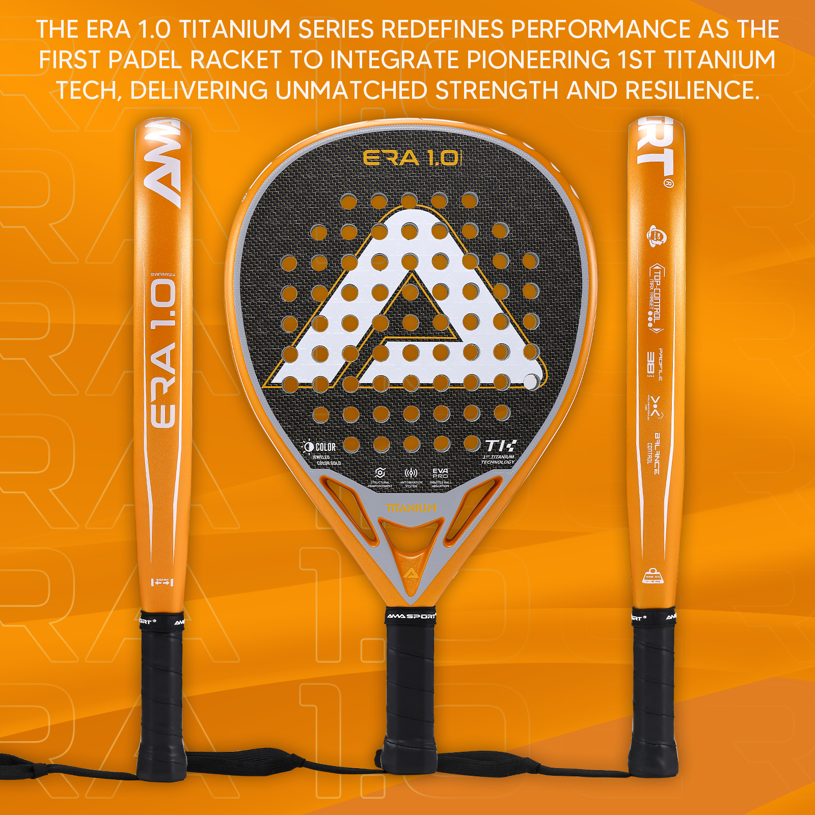 Titanium Gold Padel Racket Wholesaler & Manufacturer | Ama Sport