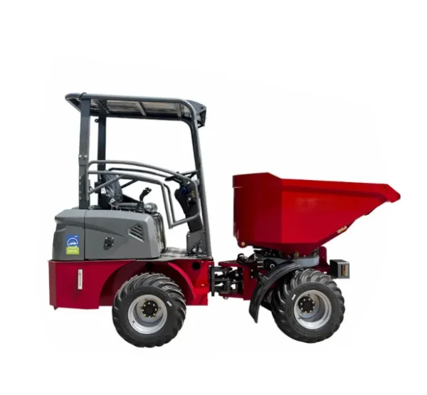 Mini electric 1.6 ton capacity 4WD lithium battery wheel dumper loader