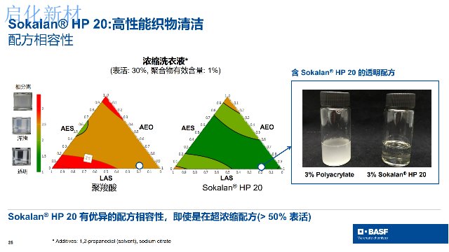 山东巴斯夫散可利HP20去除污渍颗粒