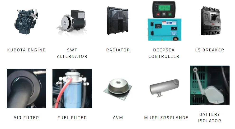 Skm/s Powered By Kubota (50hz: 8.3kva-40kva, 60hz: 8.75kva-49kva)