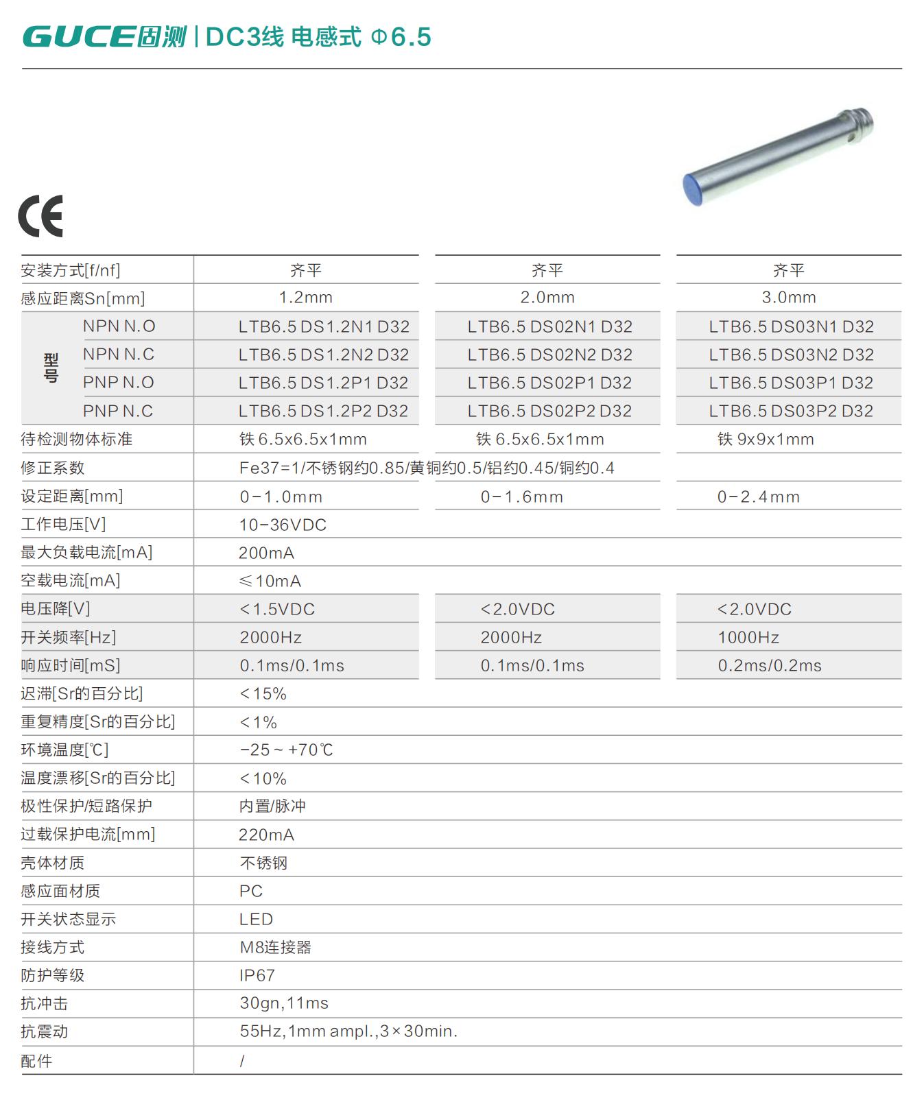 DC3線 電感式 Φ6.5