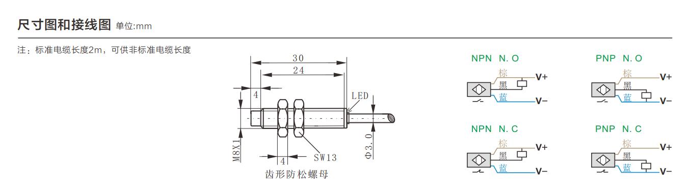 DC3線 電感式 M8