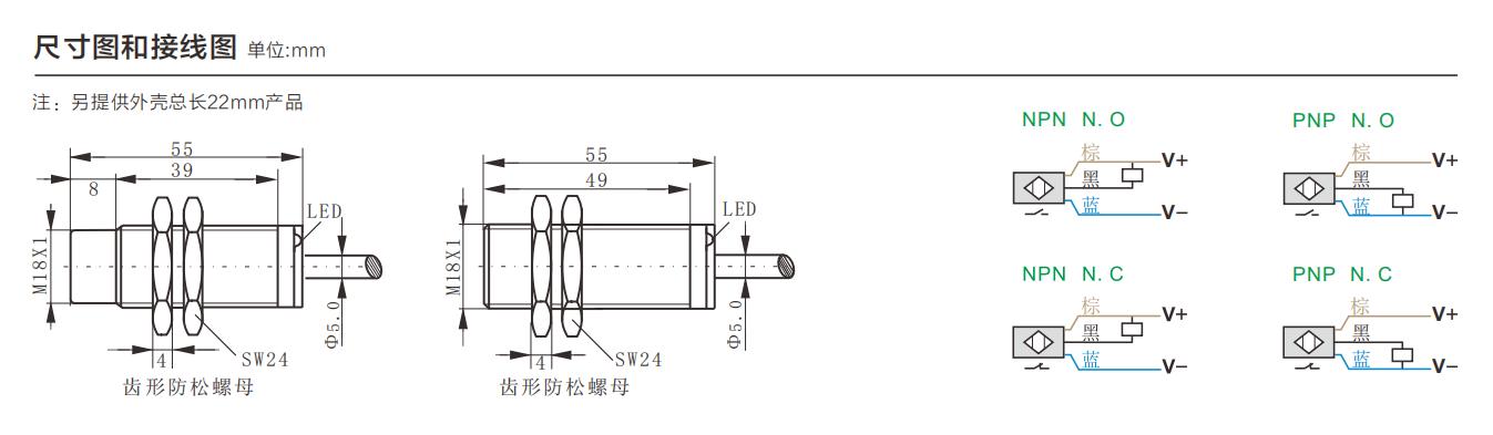 全金屬 電感式 M18