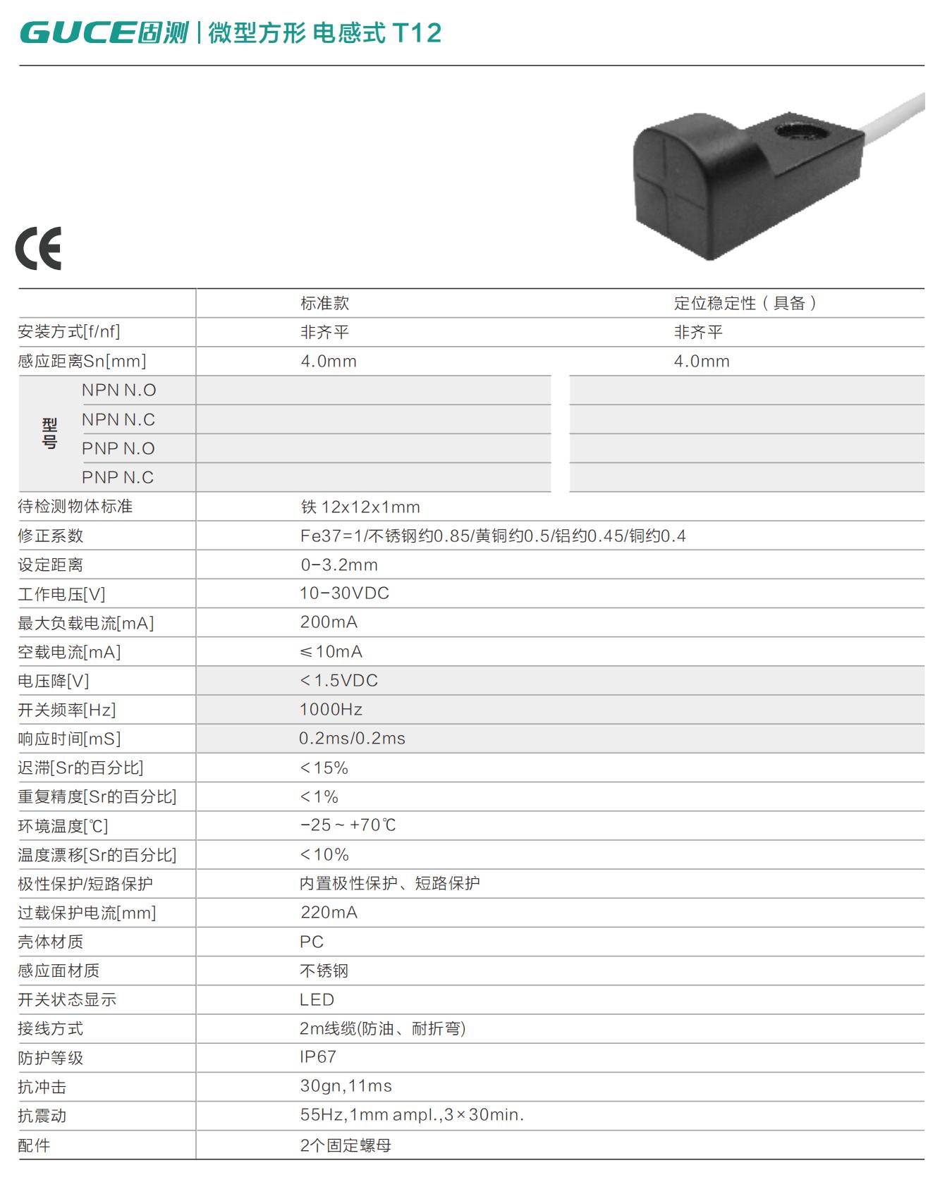 微型方形 電感式 T12