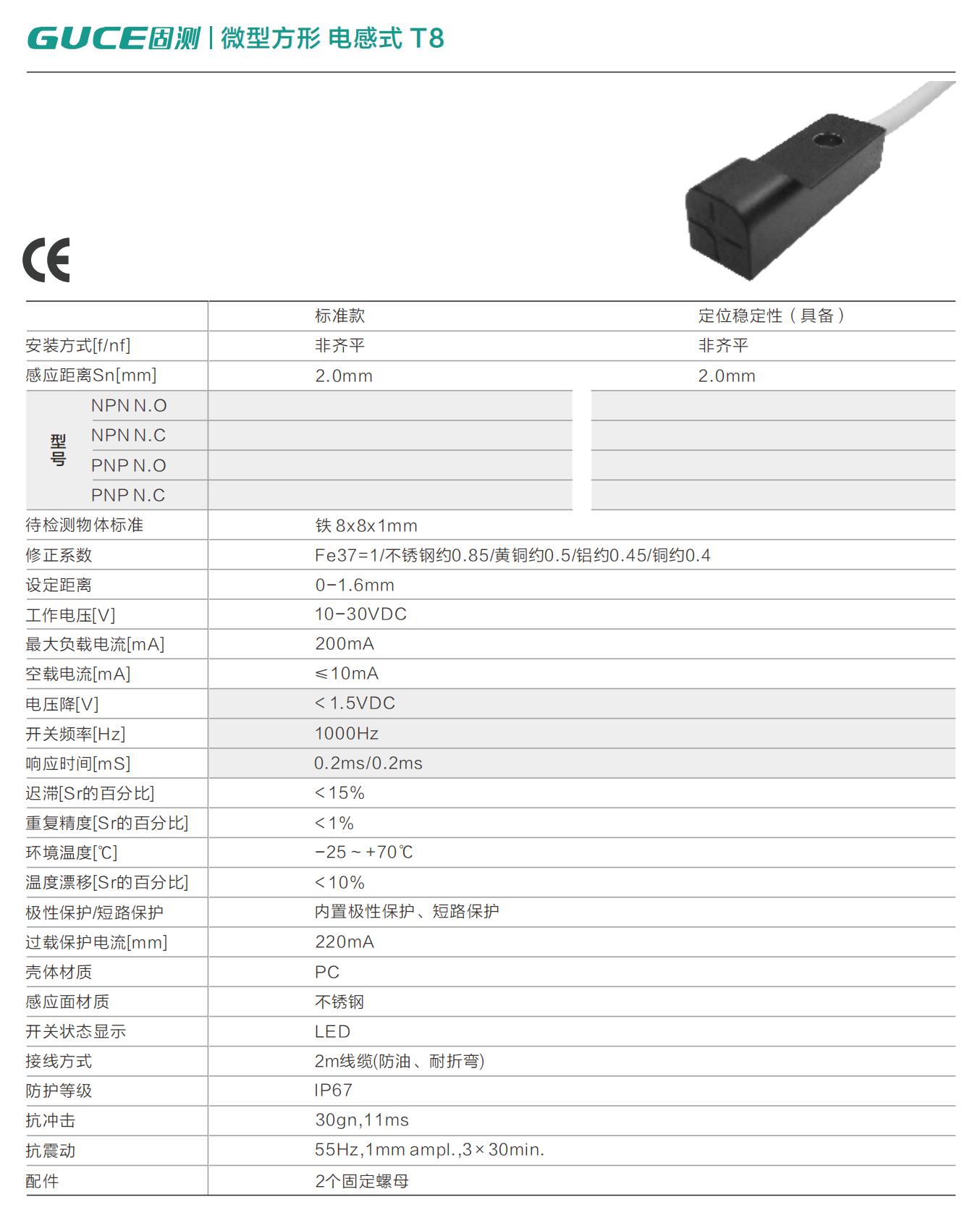 微型方形 電感式 T8