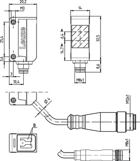 PRK5B.D/N 帶偏振光片鏡的鏡反射型光電傳感器 商品編號： 50146118