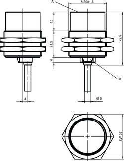 ISS 130MM/4NO-25N 電感式開關 商品編號： 50136045