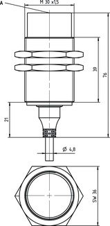 IS C30MM/4NO-15N 電感式開關 商品編號： 50146267