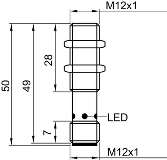 ISS 112MM/2NC-4E0-M12 電感式開關 商品編號： 50136031