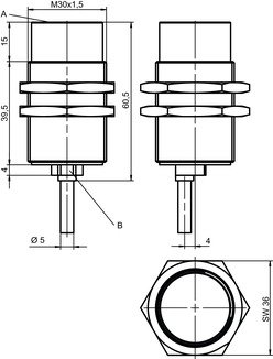 IS 130 MM/4NO-15N 電感式開關 商品編號： 50129994