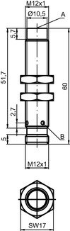 IS C12MM/2NC-8N0-M12 電感式開關(guān) 商品編號： 50146244