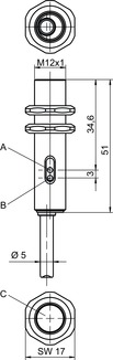 PRK412B/2 帶偏振光片鏡的鏡反射型光電傳感器 商品編號： 50140148