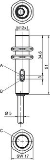 PRK412B/2 帶偏振光片鏡的鏡反射型光電傳感器 商品編號： 50140148