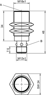 ISS 118MM/2NO-8E0-M12 電感式開關 商品編號： 50136012