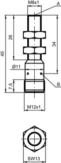 IS 208MM/4NC-1E5-S12 電感式開關 商品編號： 50129346