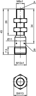 IS 208MM/4NC-1E5-S12 電感式開關 商品編號： 50129346