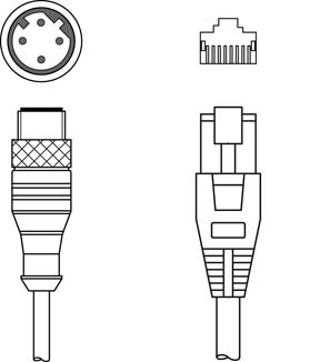 KSS ET-M12-4A-RJ45-A-P7-010 互連電纜 商品編號： 50130632