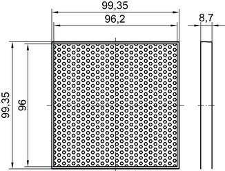 TK 100 x100-Set 反射器 商品編號： 50130290