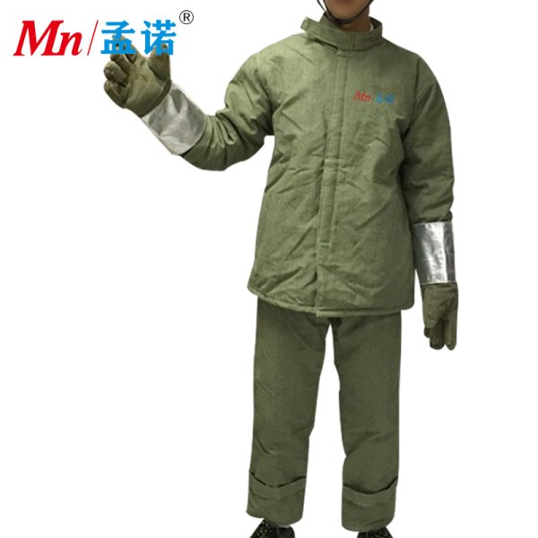 孟諾1000度防燙防護(hù)服碳纖維 阻燃耐高溫加厚 玻璃廠(chǎng)防火隔熱服 窯爐檢修 Mn-gr1007