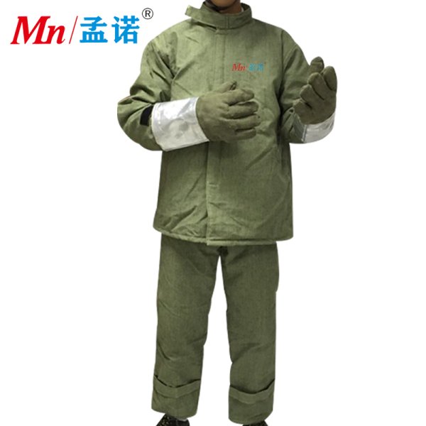 孟諾1000度防燙防護(hù)服碳纖維 阻燃耐高溫加厚 玻璃廠(chǎng)防火隔熱服 窯爐檢修 Mn-gr1007