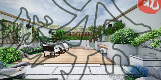 四川装修设计图片 庭院设计 四川卓然居园林景观工程供应