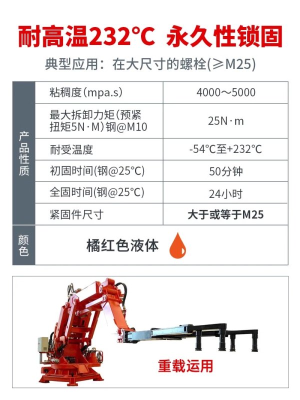 樂(lè)泰膠水 272 耐高溫金屬膠厭氧膠